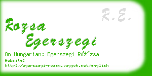 rozsa egerszegi business card